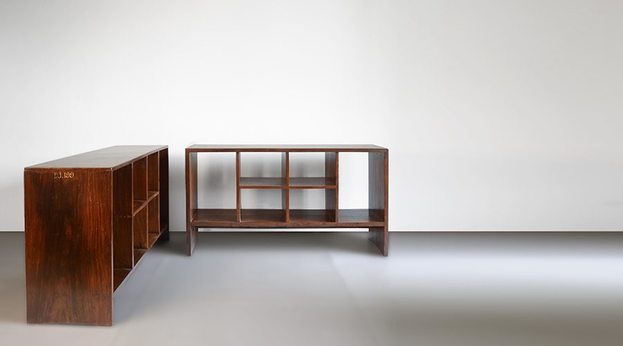 Pierre Jeanneret Chair and Le Corbusier Furniture from Chandigarh